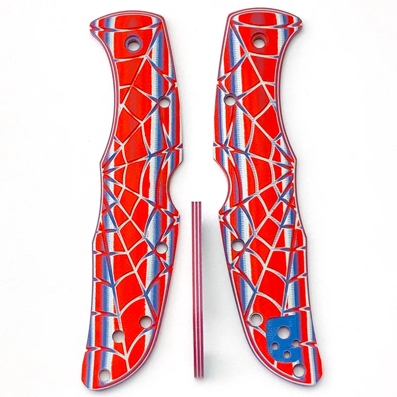 4 Colors Spider Web / Radial Patterns Knife G10 Material Grip Handle Scales for Spyderco Endura4 C10 Knives
