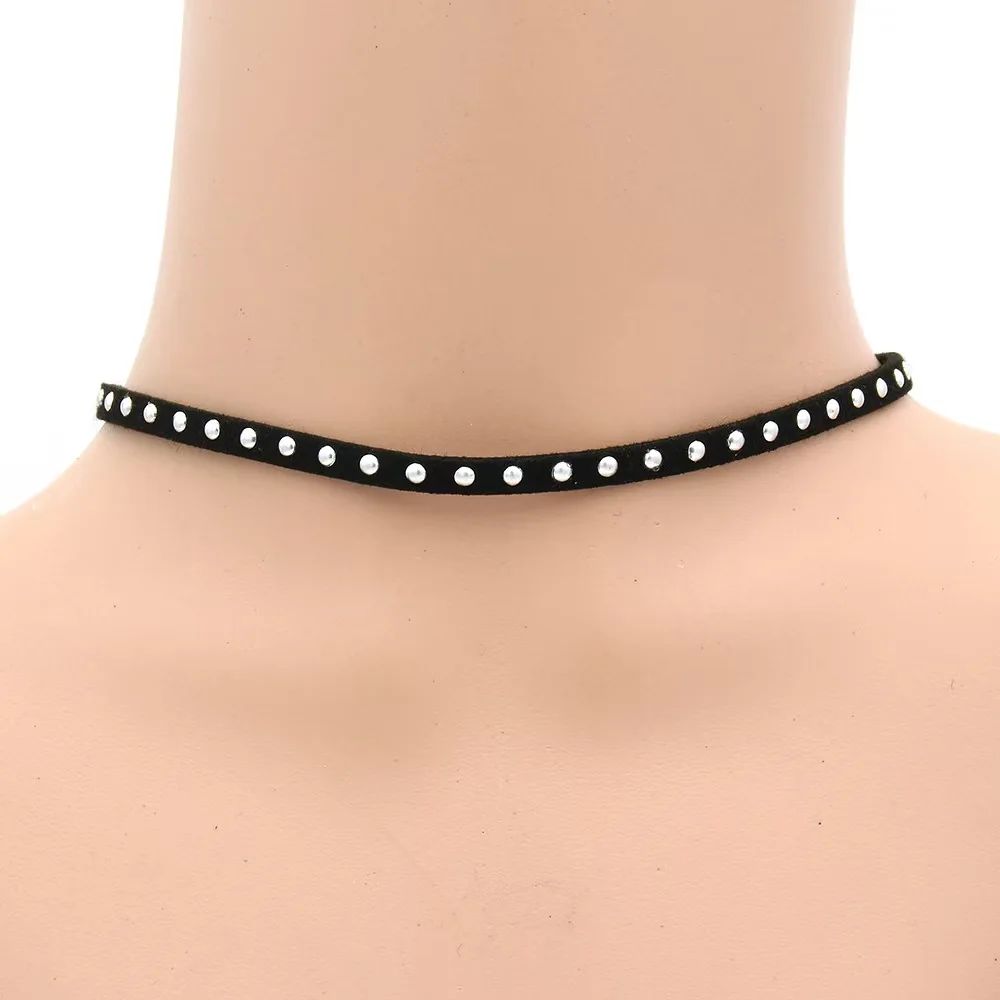 rIVET lOCKBONE nECKLACE pOPULAR tRENDY fASHION cREATIVE cHOKER fASHION tRENDSETTER nECKLACE