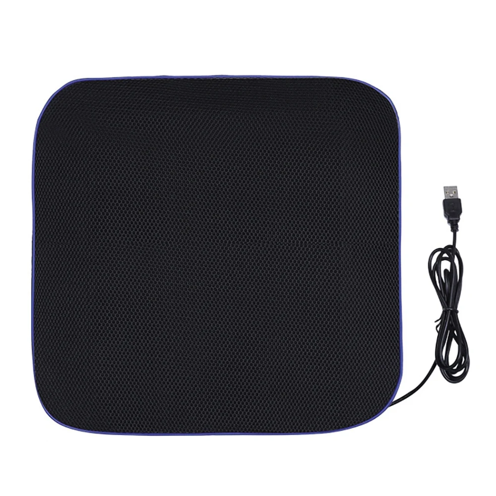 Universal Cooling Car Air Ventilated Fan Cushion Car Seat Pad Ventilation Cushion USB Car Summer Seat Cushion Black