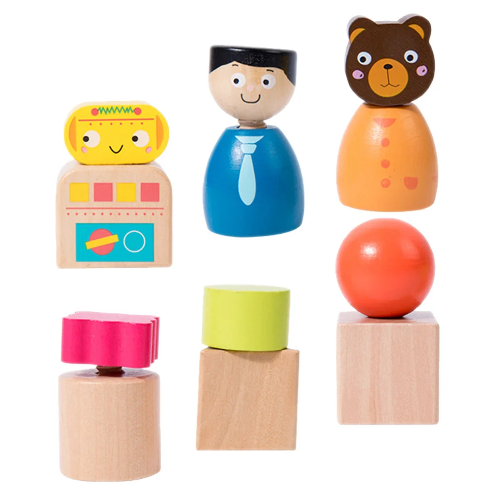 1 set di dadi a vite in legno assemblaggio educativo per bambini giocattolo apprendimento precoce abbinamento sensoriale interattivo e abilità di risoluzione dei problemi