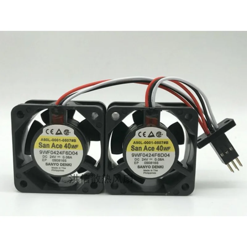 

C FOR Sanyo 9WF0424F6D04 24v 4020 FANUC servo drive waterproof fan 40 * 40 * 20mm 6pin
