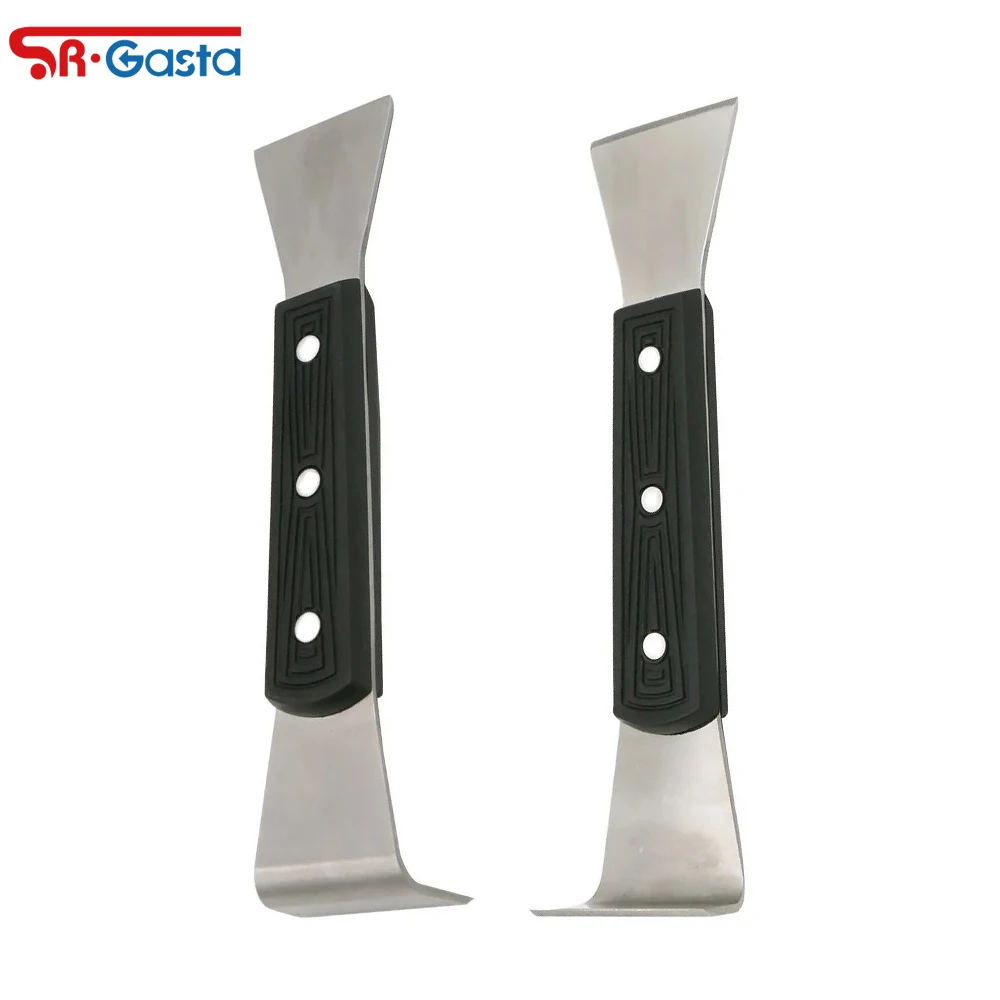 2Pcs Stainless Steel Beekeeping Cleaning Knife Half Bending Scraper Bee Frame Lifter Scraper Beehive Equipment Bee Tool