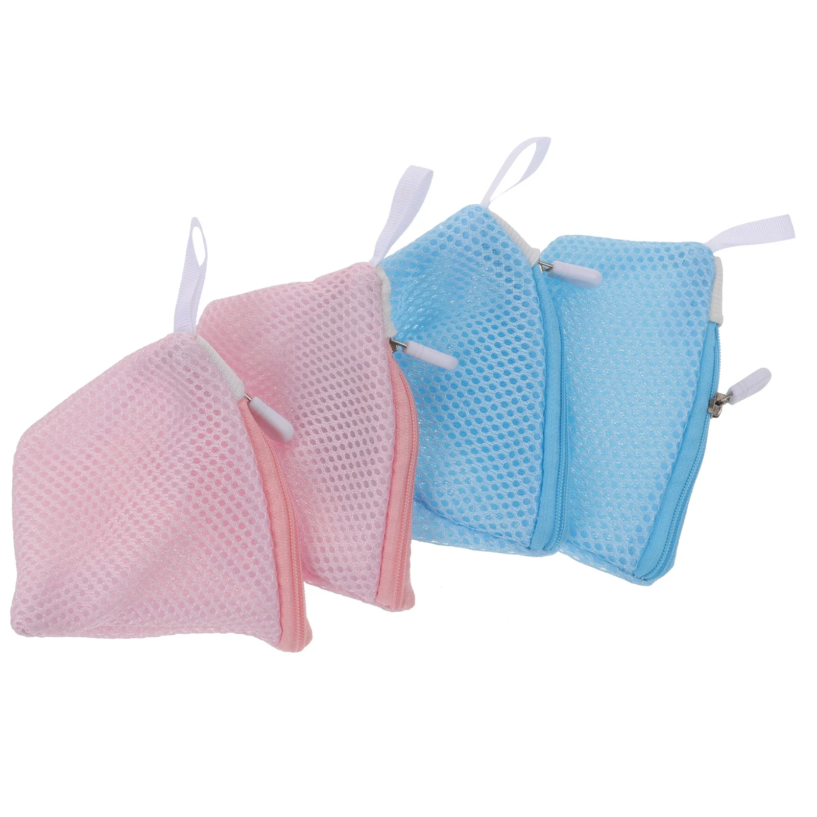 

4Pcs Polyester Mesh Laundry Bags Non-Distortion Wash Bags for Underwear Bras Knits Baby Clothing Machine Washing Protection