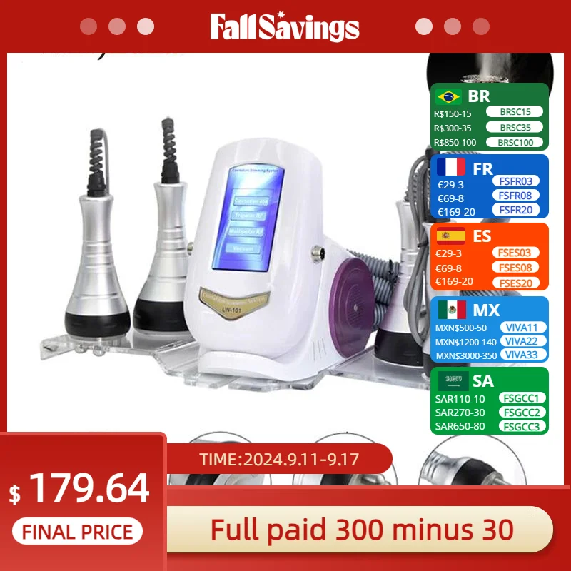 

4 in 1 40K Ultrasonic Beauty Apparatus Multi-pole Firming Skin Whitening Wrinkle-Removing Slimming Machine