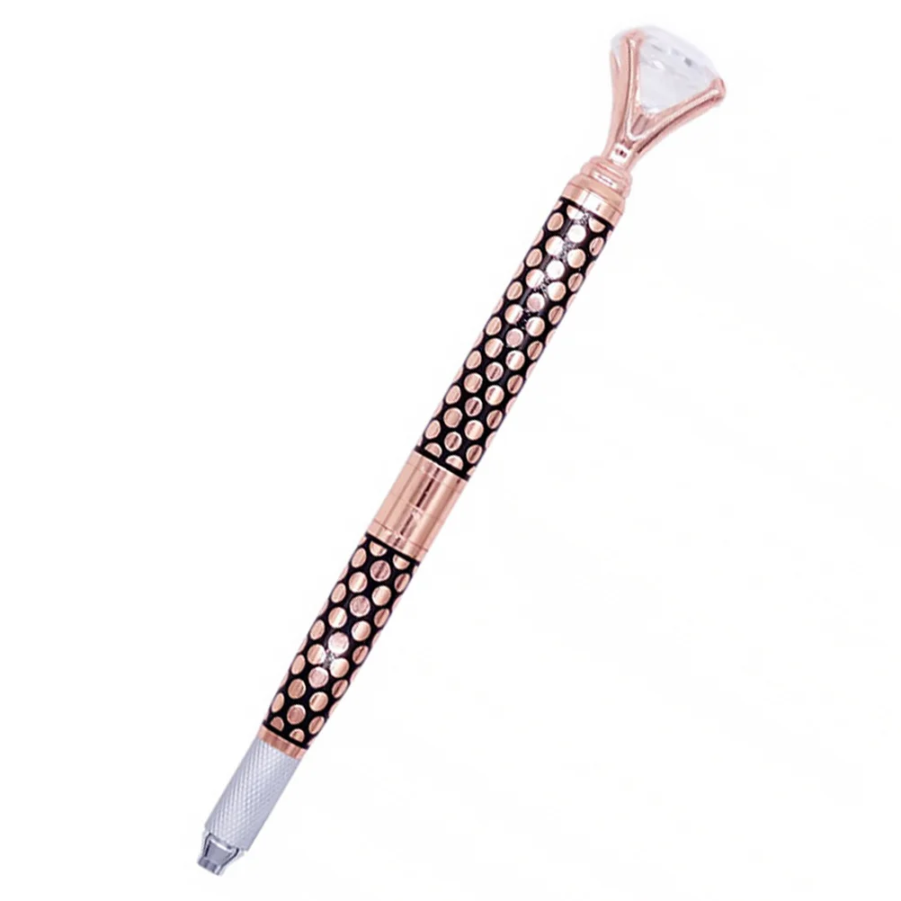 

Microblading Pen with 3 Head Needles Embroidery Eyebrow Pen Smooth Anti Slip Grip Lightweight Makeup Tool for Eyeliner Lip Brow