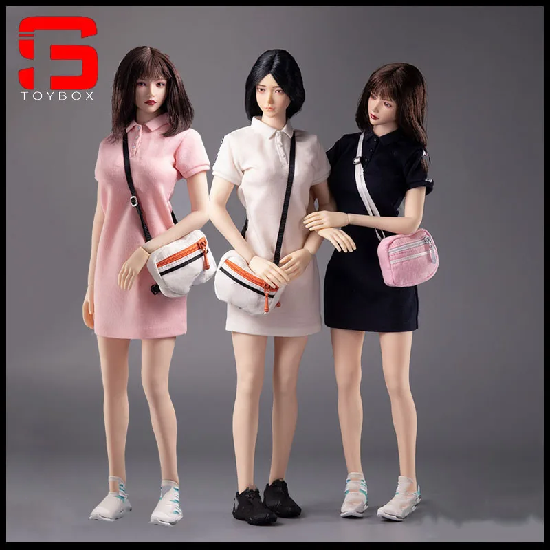 NCCTOYS CCN6025 1/6 cuello Polo suelto versión de longitud media vestido ropa modelo para cuerpo de figura de acción de soldados femeninos de 12 pulgadas