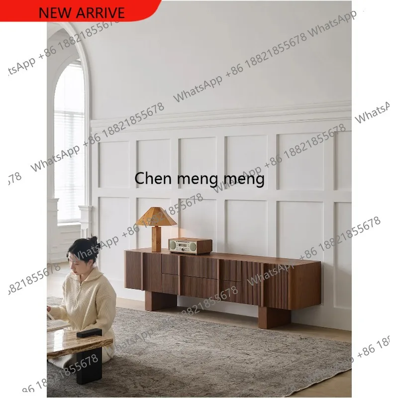 

N178 Boho Moveable Tv Cabinet Brown Vintage Farmhouse Mobile Tv Cabinet Universal Haushalt Meuble Television Salon Furniture Hom