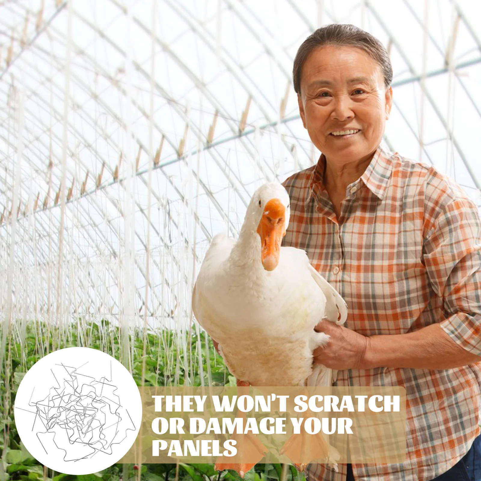 

25Pcs W Clips Stainless Steel Greenhouse Glass Clips Glazing Fixing Tool Metal Support Holders Greenhouse Fixing Tool