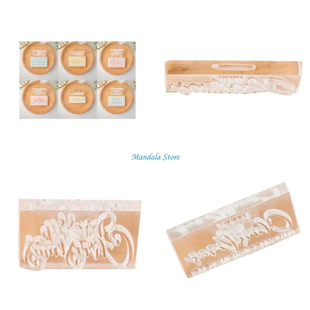 

U2JC Fondant Moulds with Christmas Wishes Baking Accessories Cookie Molds for Home