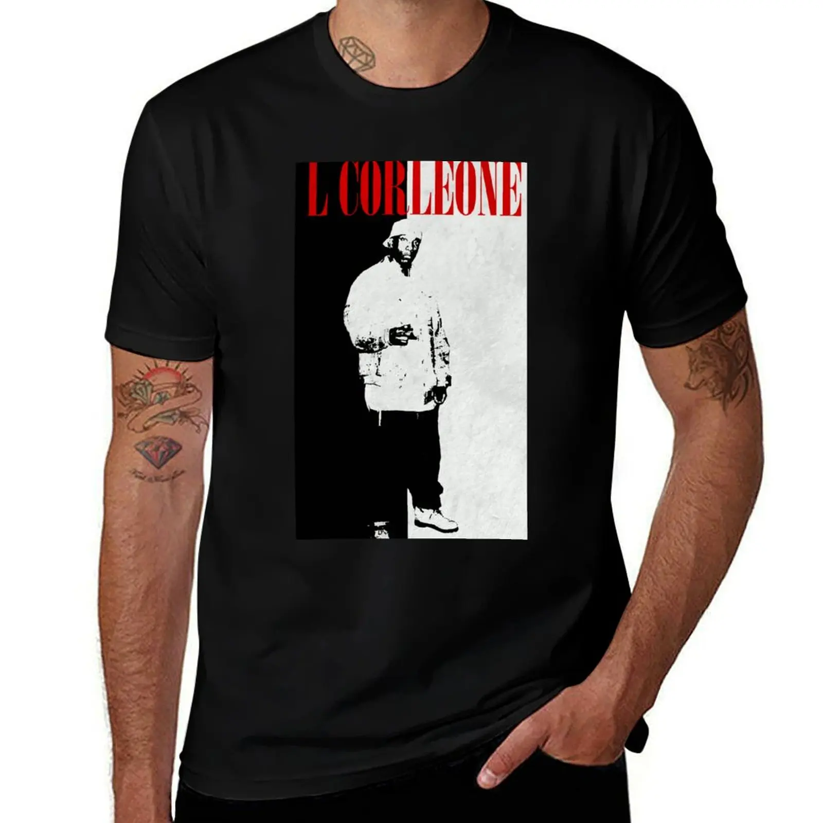 Big L L Corleone T-Shirt Gym Exercise Short Sleeve T-Shirt