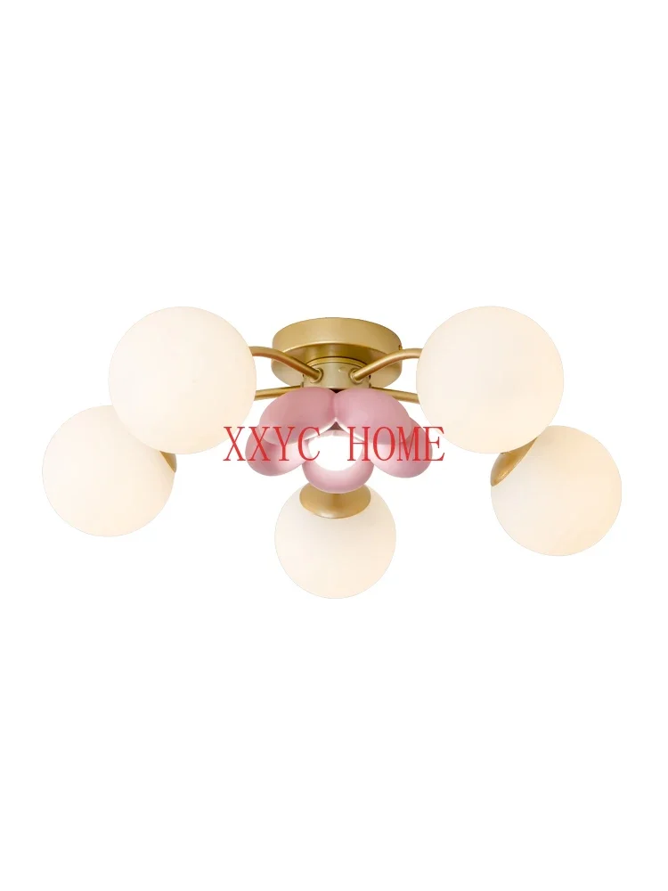 

Cute Cream Style Girls' Children's Room Cozy and Romantic Master Bedroom Lamps Room Ceiling Lamp