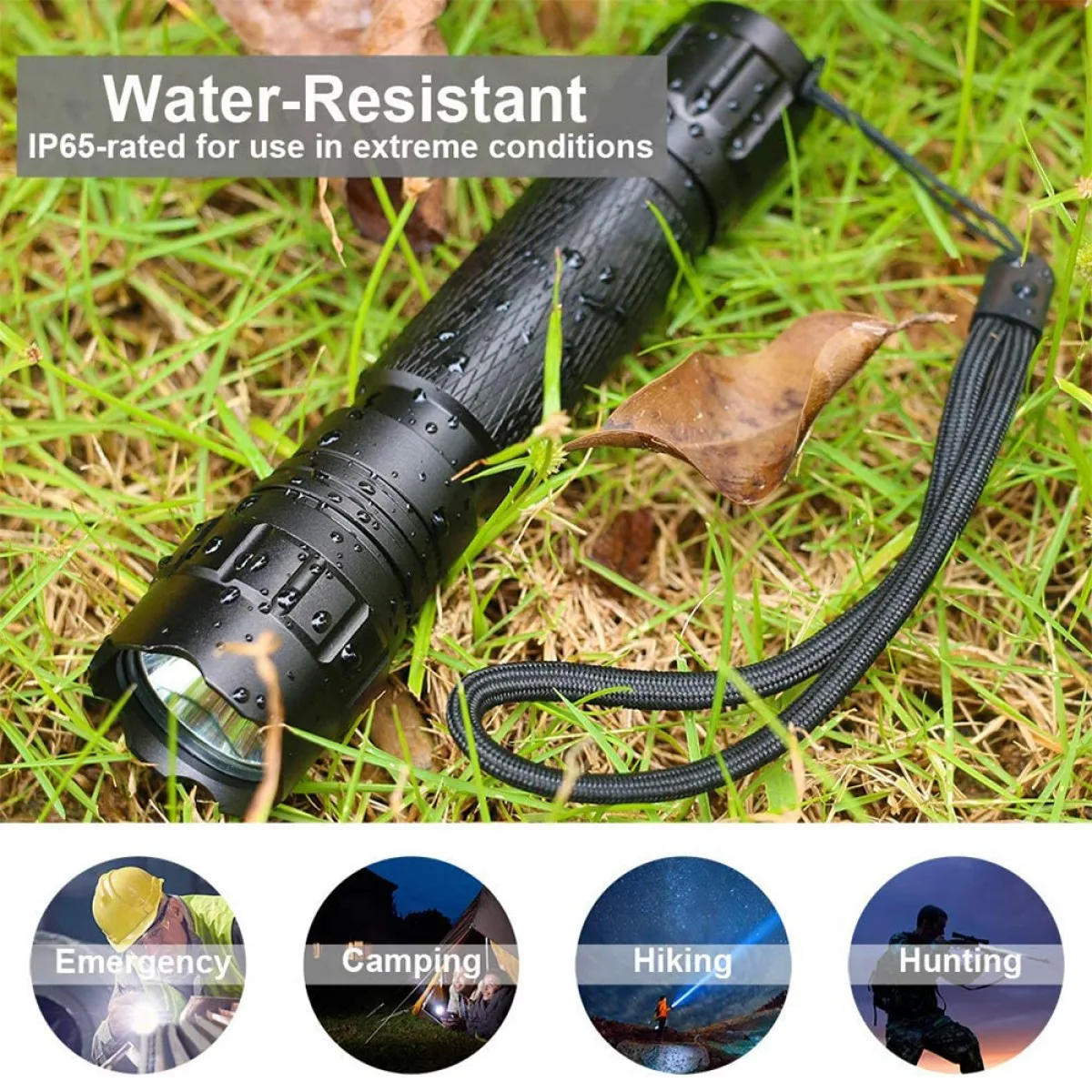 UltraFire WF-501B LED Tactical Flashlight Powerful Waterproof Lantern Outdoor Camping Torch Light with 18650 Battery 119 Holster