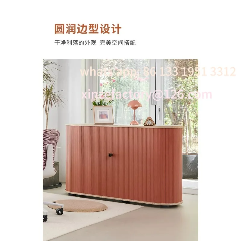 

Rolling door cabinet office household two-way smooth opening storage flexible mobile large-capacity side cabinet ROLLIN
