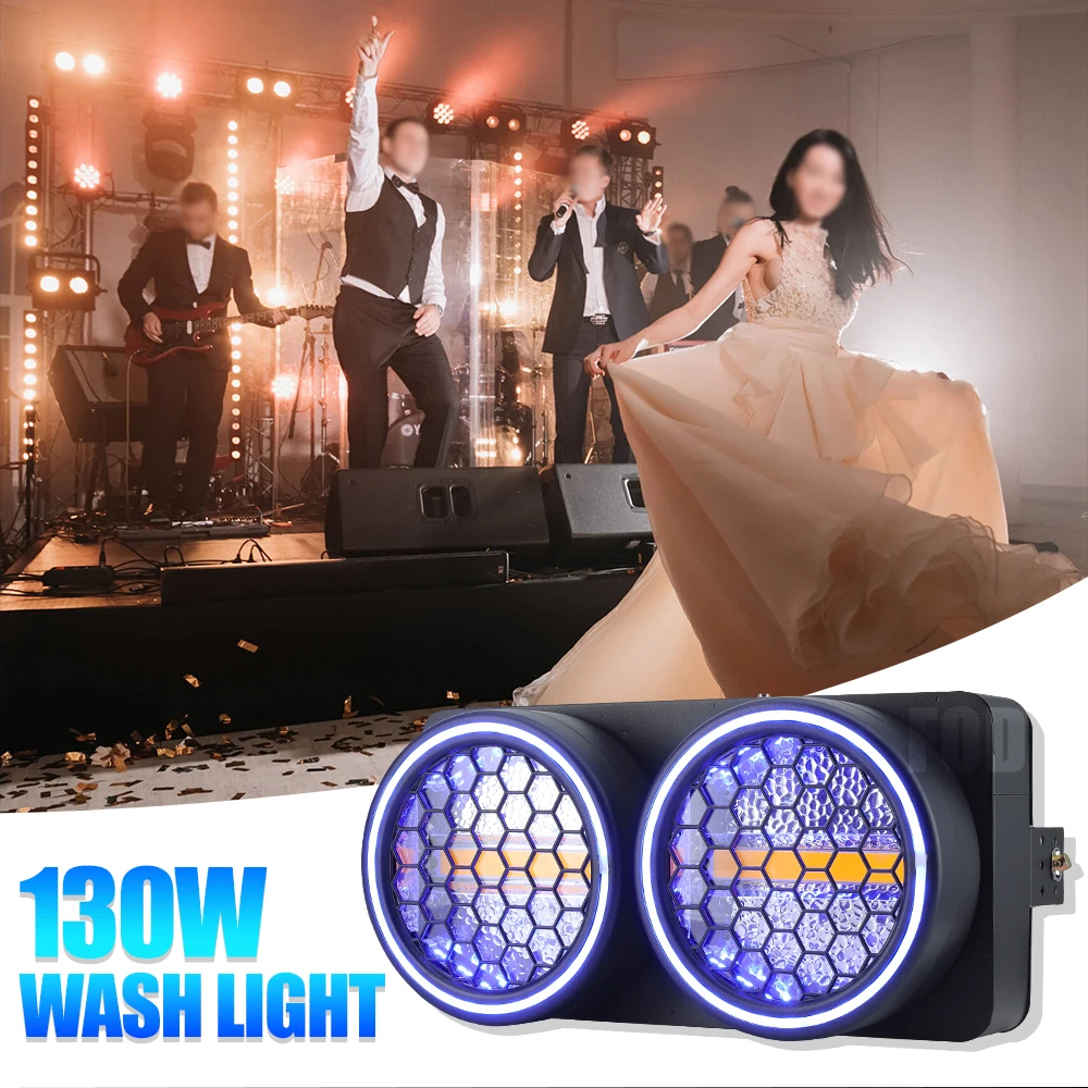 

LED 130W 2 Eyes Retro Light COB Transparent Bar Matrix Light DMX512 Stage Light DJ Disco Family Party Birthday Party Club Event
