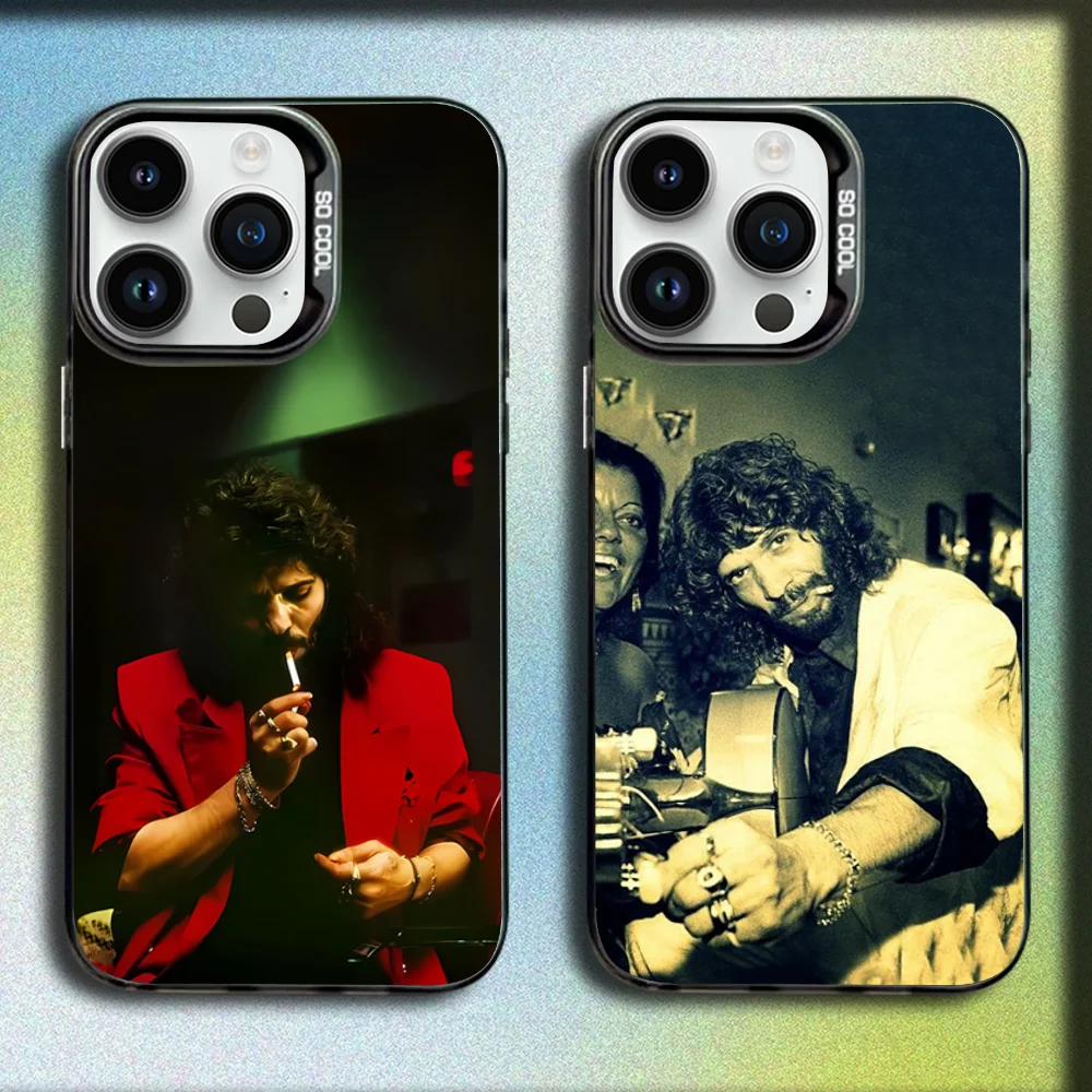 

Singer C-Camaron De La Isla Phone Case For iPhone 16,15,14,13,12,11,Mini,Pro,SE,MAX Gray Matte Silicone Black Cover