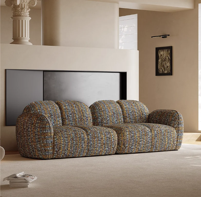 # Shape Modern Sectional Sofa Set Removable Sponge Filling Solid Wood Back Living Room