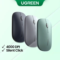 UGREEN Silm Wireless Mouse  Bluetooth 2.4G 4000 DPI  Silent Click For MacBook Pro M1 M2 iPad Tablet Computer Laptop PC