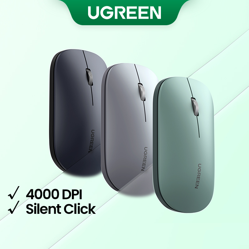  UGREEN Silm Wireless Mouse  Bluetooth 2.4G 4000 DPI  Silent Click For MacBook Pro M1 M2 iPad Tablet Computer Laptop PC 