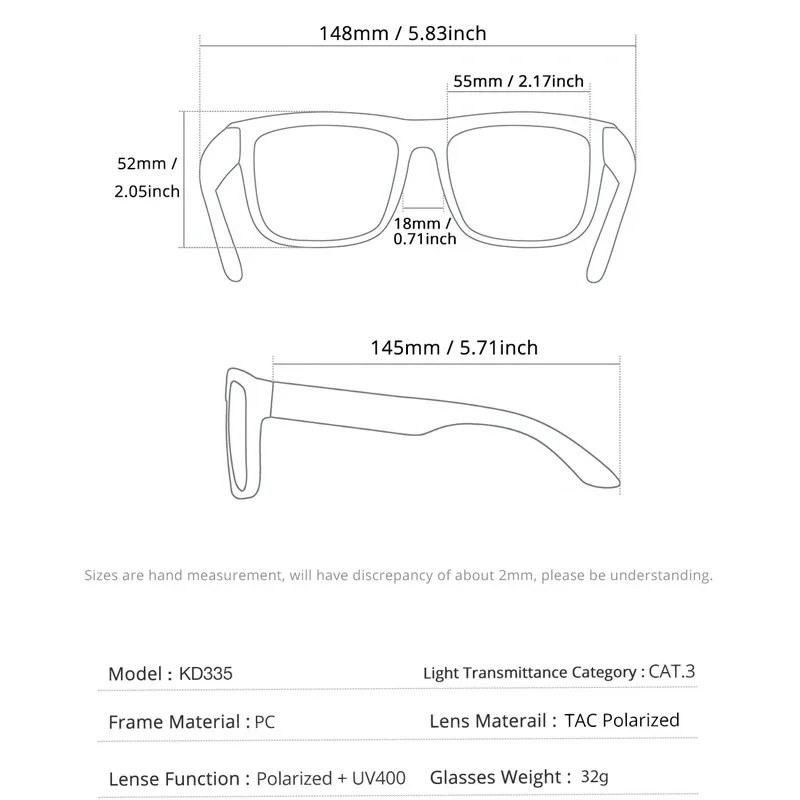 KIZN 스포츠 남자 야외 근시 선글라스 클래식 여성 편광 된 패션 안경 처방 광학 안경 -0.50 ~ -6.0