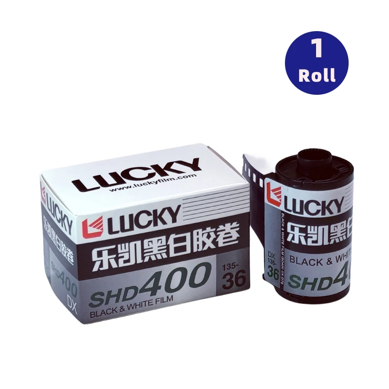 1 RollsCHINA LUCKY  135 Black And White Film SHD400 36 Sheets With DX Code ISO 400（Expiration Date: 2027）