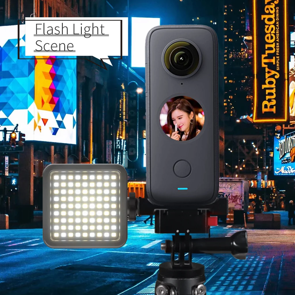 Aluminium-Schnellwechselbasis Magnetischer Klappbarer Stativadapter mit 2x Kaltschuhhalterungen für Insta360 X6 X5 X4 X3 Panorama-Actionkamera – Detail 14