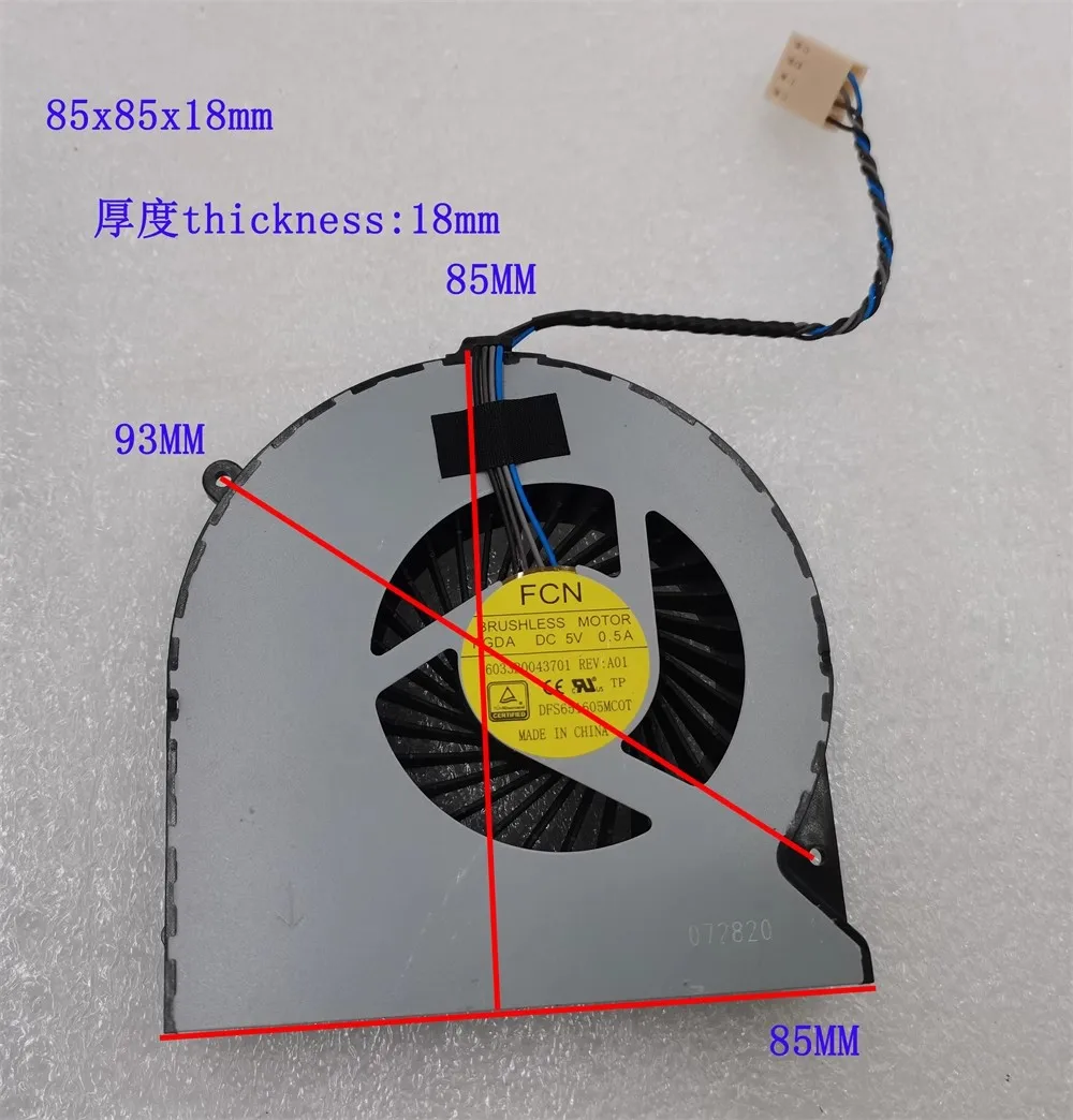 Fan FOR 6033B0043701 HP MINI T620 Plus KSB0705HA-A 6033B0035901 739835-001  NS75B03 15A09 FGDA 5V 6033B0043701 DFS651605MC0T