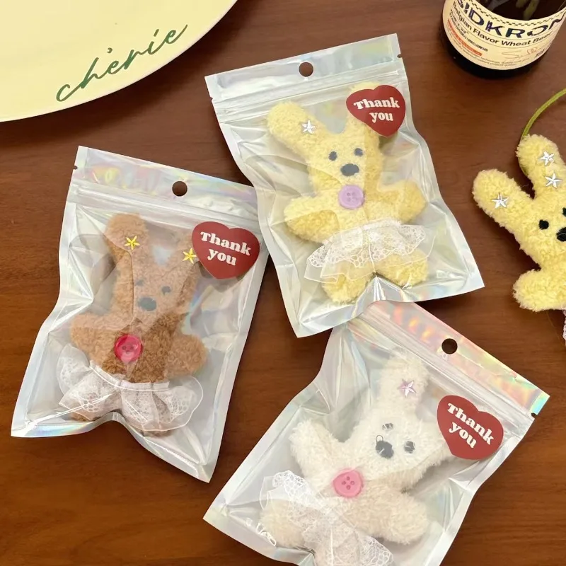 12 cm süßer Kawaii-Plüsch-Kaninchen-Schlüsselanhänger mit Spitzenkleid, Stofftier, Tasche, Charm, Geldbörse, Zubehör, Geschenk für Frauen und Mädchen, Tier-Schlüsselanhänger