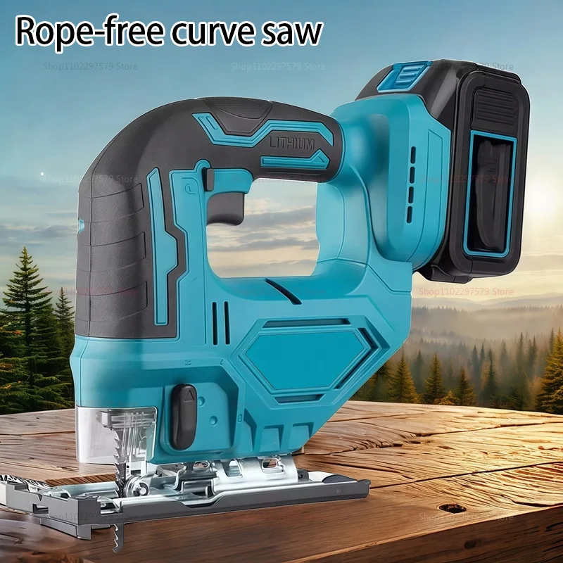 منشار فرشاة كهربائي على شكل قوس، لاسلكي، محمول، متعدد الوظائف، بطارية ليثيوم لأدوات النجارة الكهربائية