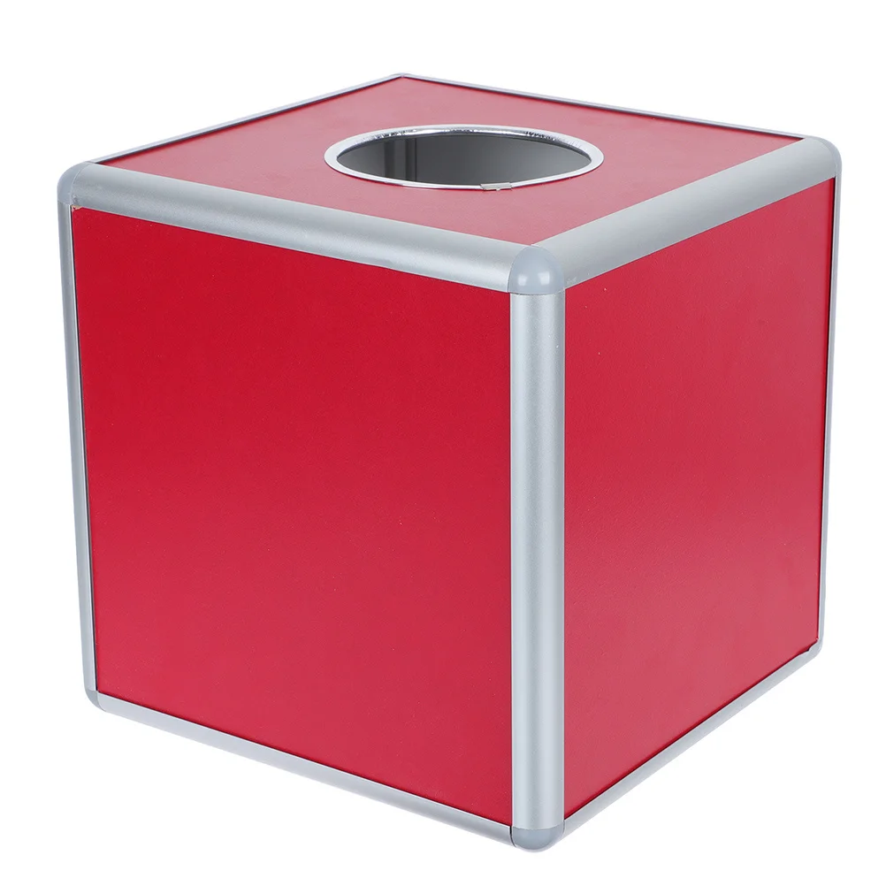 

Aluminum Alloy Lottery Box Large Capacity Invisible Design For Donation Fundraising Tips Collection Multi-Purpose Storage Bin