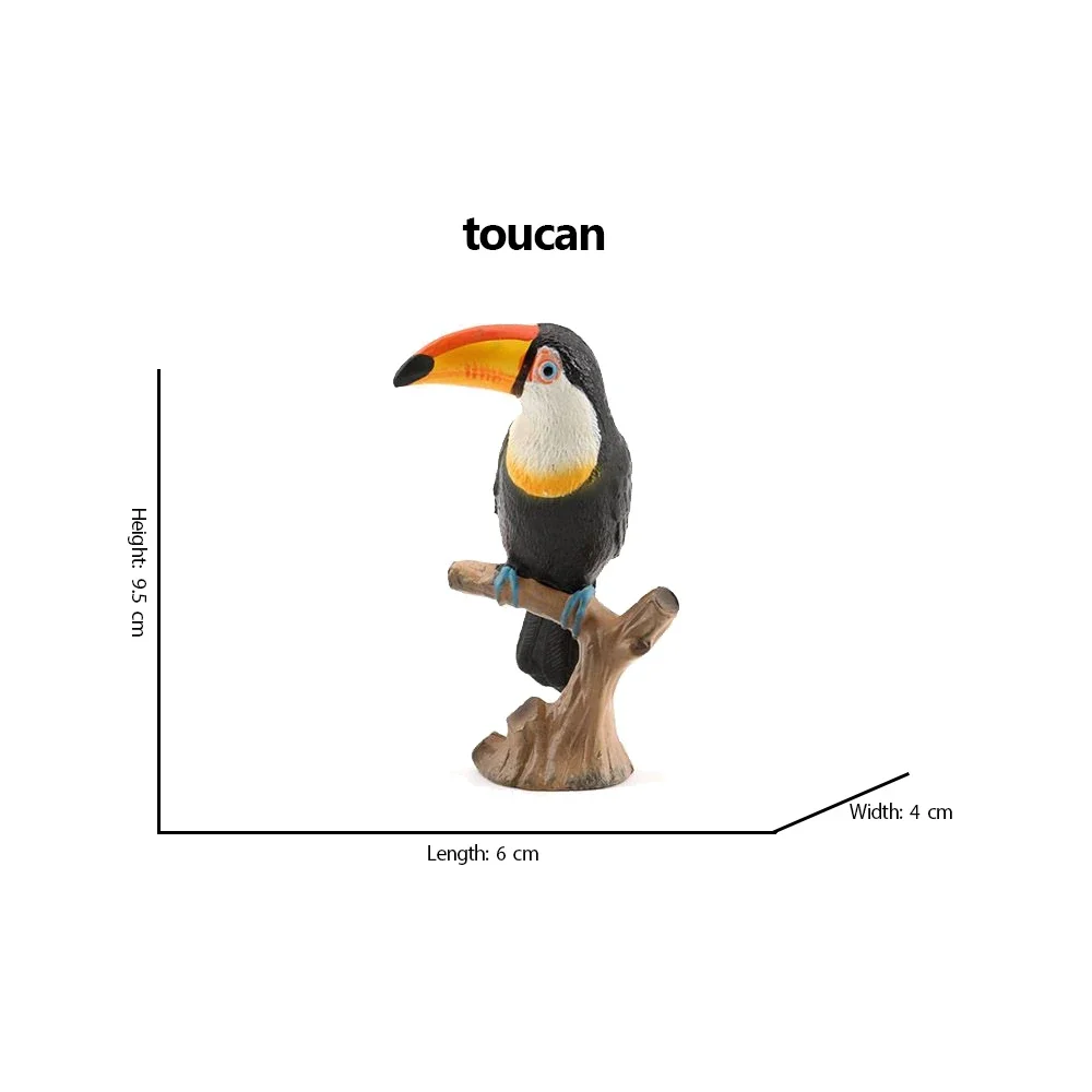 おもちゃの動物フィギュアフェニックス孔雀オオハシ七面鳥イーグル