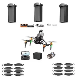 V196 8K bezszczotkowe położenie Hold RC Drone Quadcopter części zamienne Accessoies 3.7V 1800Mah bateria USB 4To1 śmigło liniowe