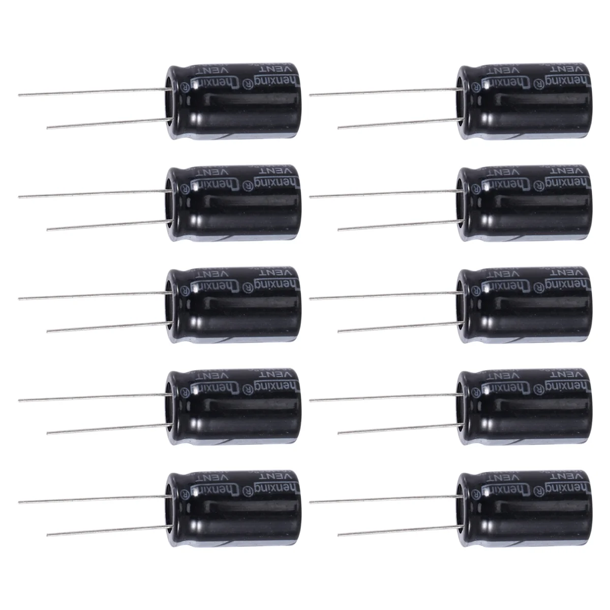 10 Pcs 22uF 400V 105C Radial Electrolytic Capacitors Black 13mm x 21mm