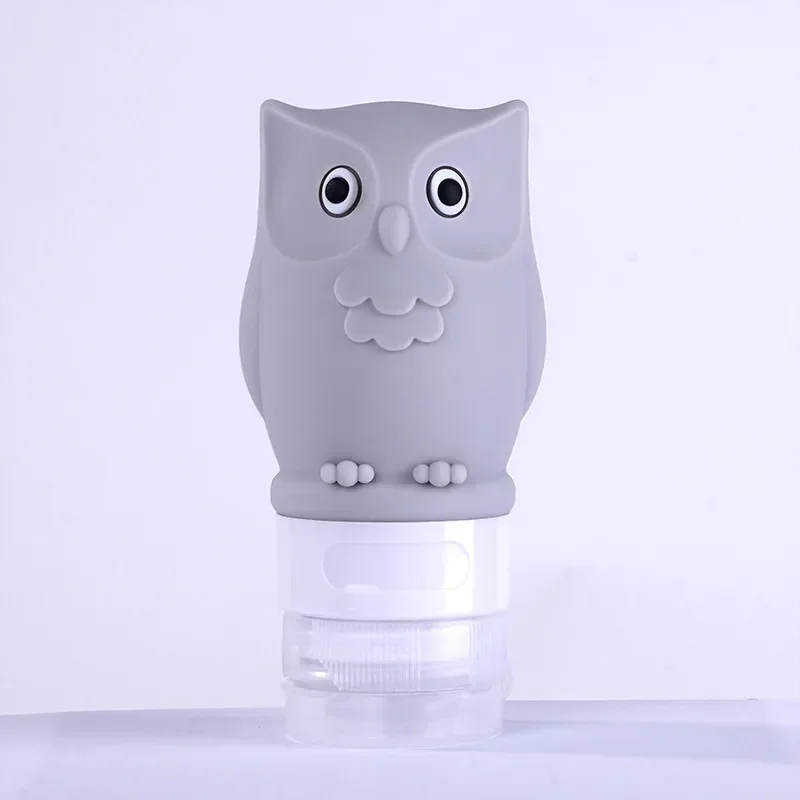 แบบพกพา Travel Empty รีฟิลการ์ตูนซิลิโคนขวดสําหรับแชมพู,โลชั่น,Liquid Cream Skincare คอนเทนเนอร์,1 PC