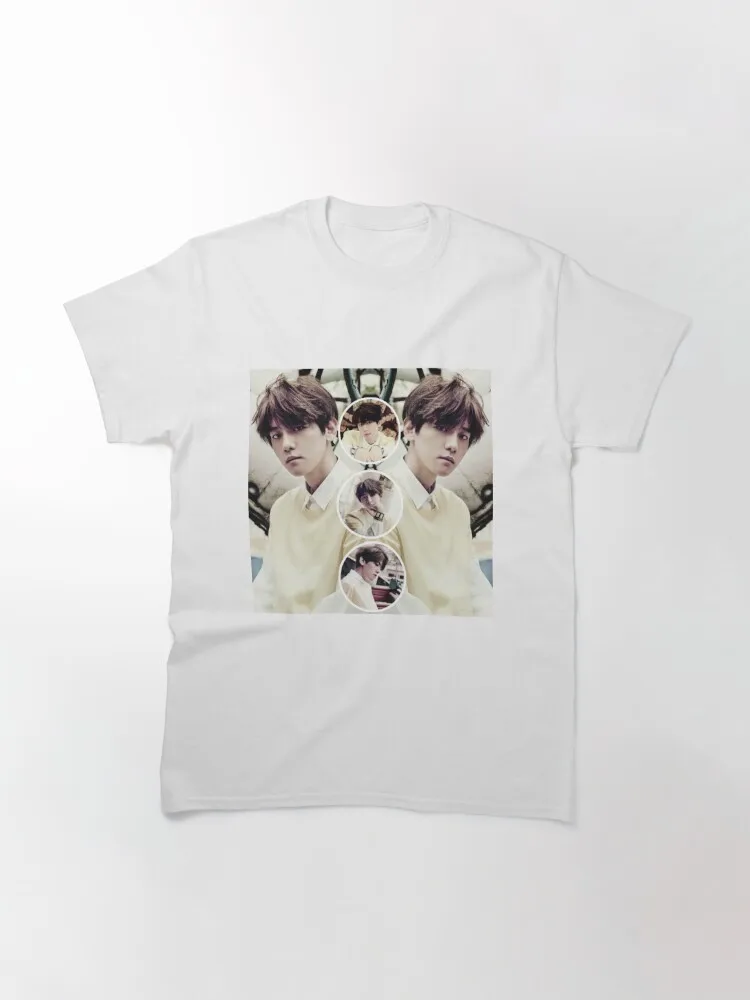 Baekhyun Circles Classic T-Shirt Tees Cotton Male T Shirt Simple Style On Sale