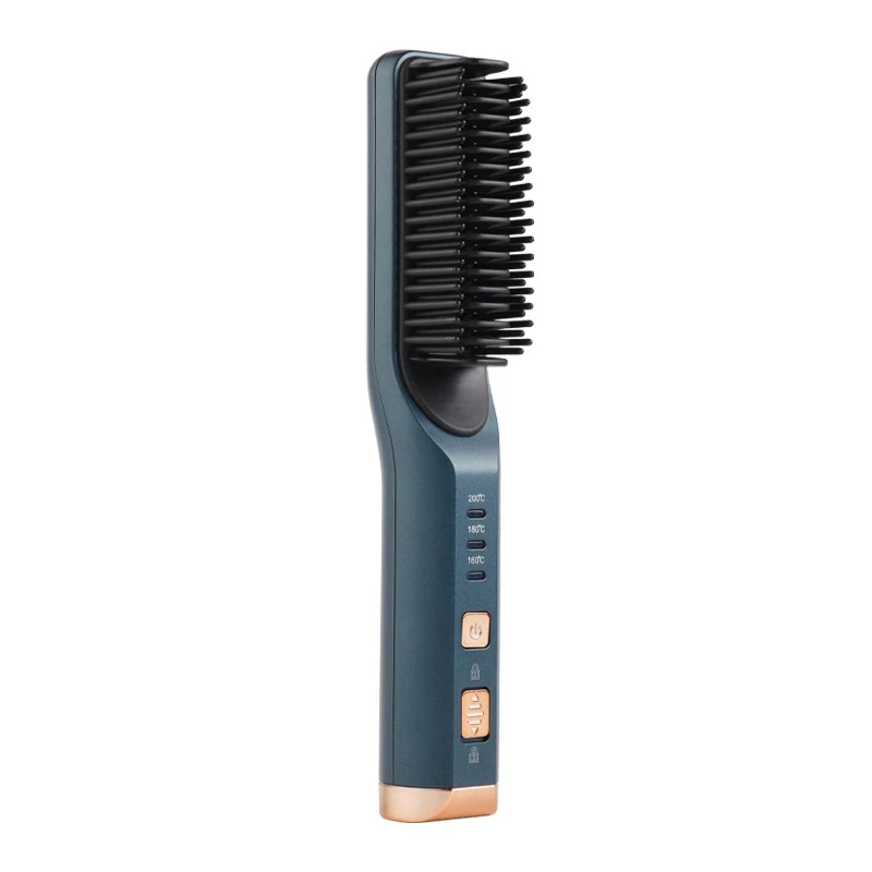 

2 In1 Multifunctional Straight Hair Comb Portable Hair Straightener Curling USB Charge Straight Hair Brush