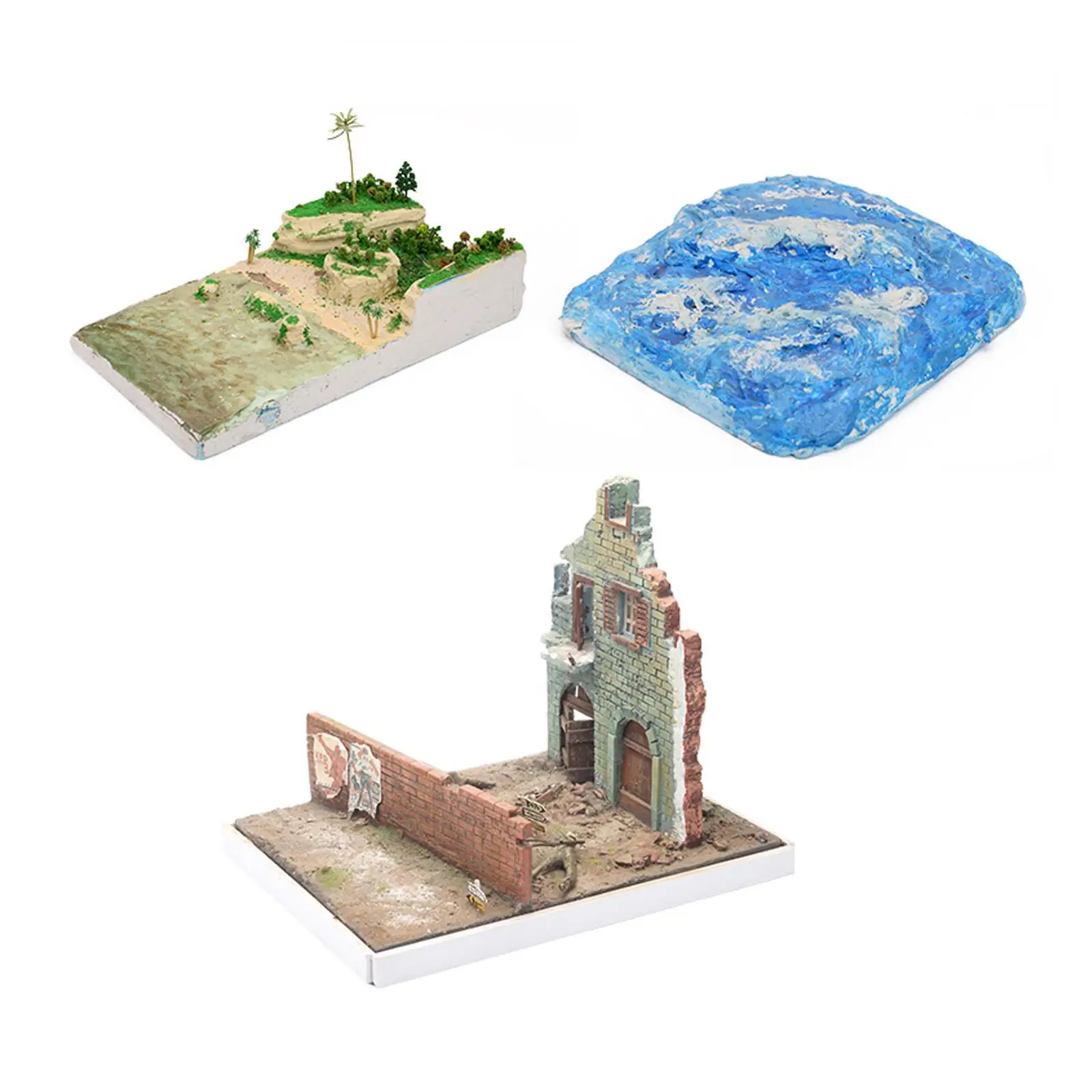 

2pcs Miniature Foam Craft Board DIY Scenery Scenery Building Polystyrene Light