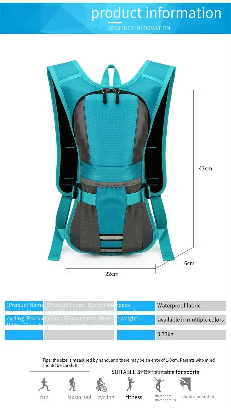 Zaino sportivo all'aria aperta Borsa da viaggio impermeabile multifunzionale Escursionismo Alpinismo Maratona Borsa da ciclismo Borsa d'acqua