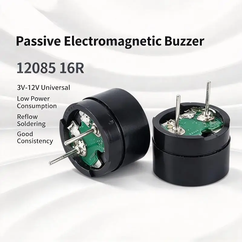 10Pcs Passive Buzzer 12085 16R Resistor Magnetic Long Continuous Beep Alarm Suitable For ATmega328P