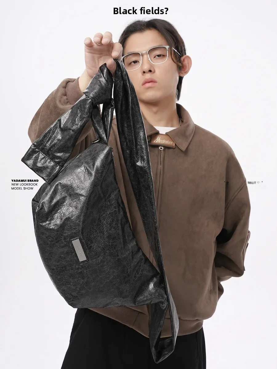 

Retro Sle Dumpling aped oulder Bag with Folded Design ex Crossbody Bag Street Trend Soft PU Leather New 2025