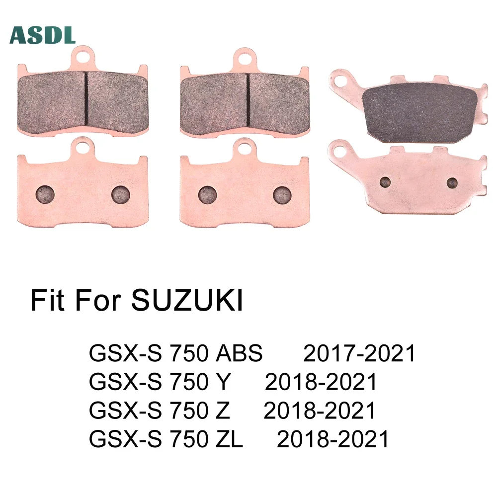 

Motorcycle Front And Rear Sintered Brake Pads For SUZUKI GSX-S 750 ABS 2017-2021 GSX-S 750 Y GSX-S750 Z GSXS 750 ZL 2018-2021