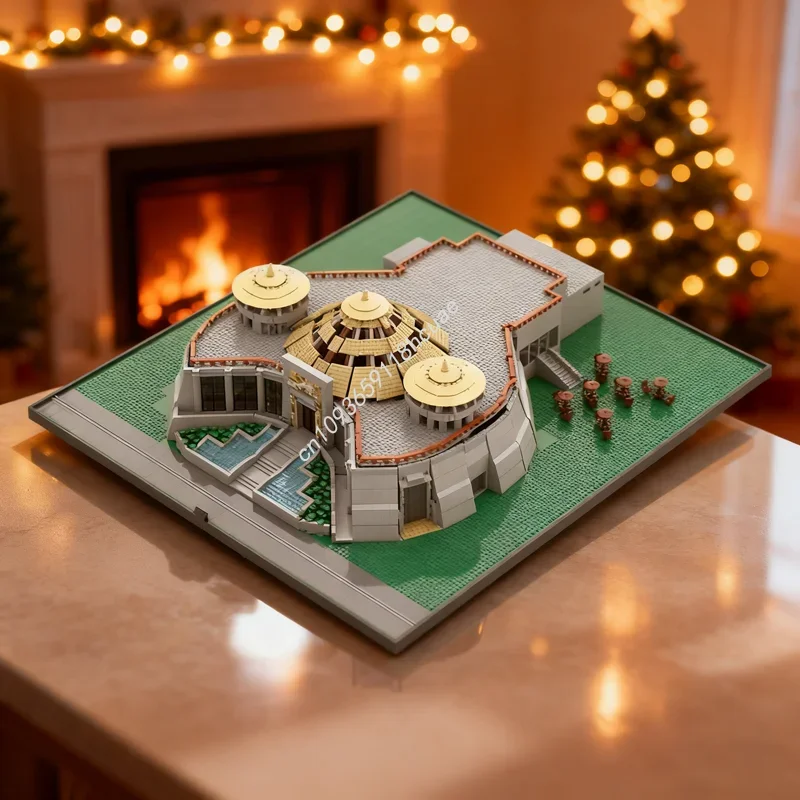 

8032 детали MOC: Модель Визитного центра «Парк Юрского периода», конструктор, архитектурная игрушка, развивающий набор для сборки, подарок на Рождество и День рождения