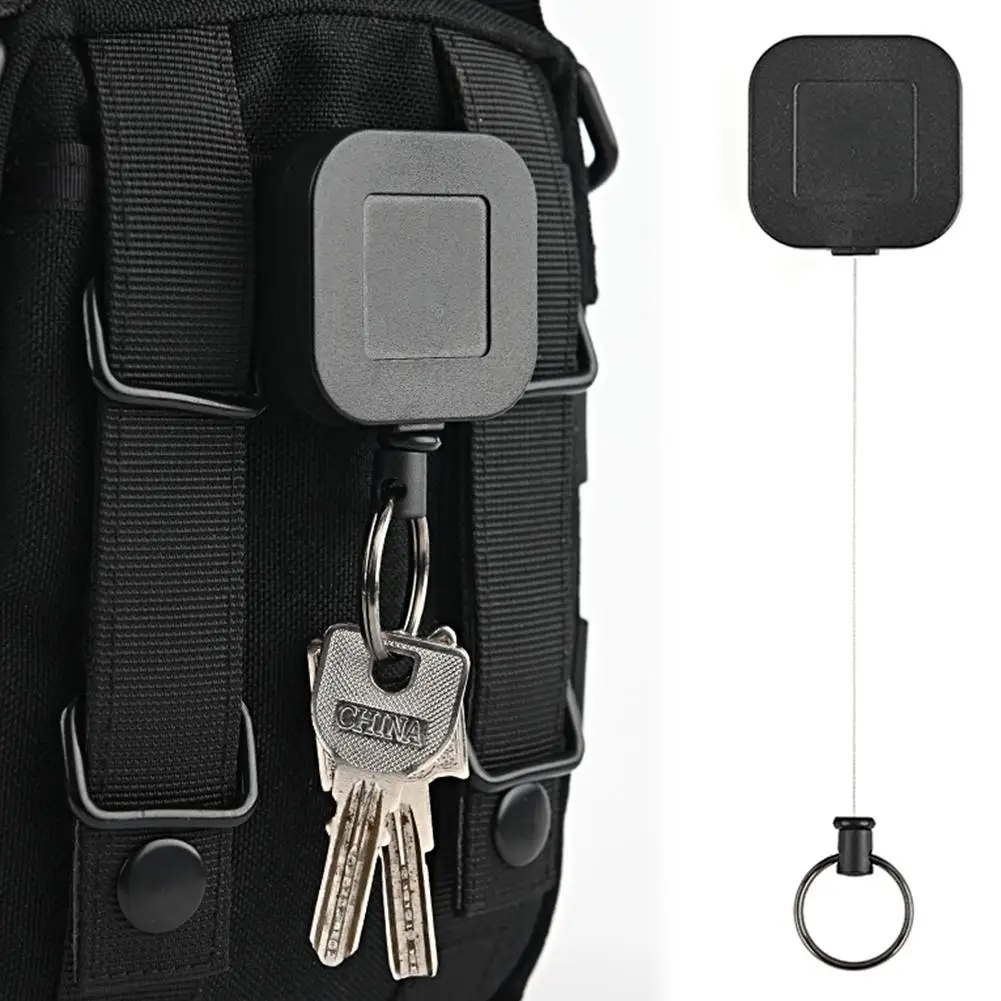 

Buckle Keychain Sporty Retractable Key Chain With Metal Anti-loss Key Buckle Outdoor Camping Anti-theft Hiking T7Y5