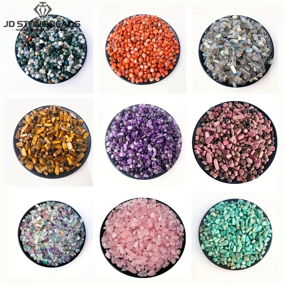

5-8mm Natural Crystal Chips Stone No Hole Gravel Minerals Amethyst Tiger Eye Stone Irregualr Stone Home Decoration DIY Aquarium