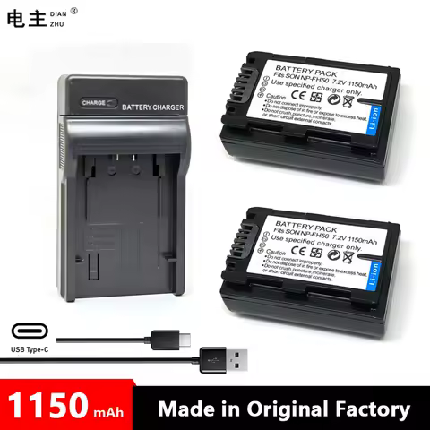 NP-FH50 NPFH50 NP FH50 Battery Charger For SONY DSC-HX1 A230 A330 A290 A380 A390 SR82 SR80 HX200 FH60 FH40 HDR-TG1E TG3 TG5 TG7
