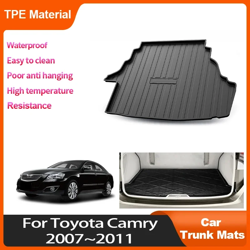 

For Toyota Camry Aurion XV40 2007 2008 2009 2010 2011 Trunk Mat Rear Cargo Liner Waterproof Protector Storage Pad Auto Anti-slip