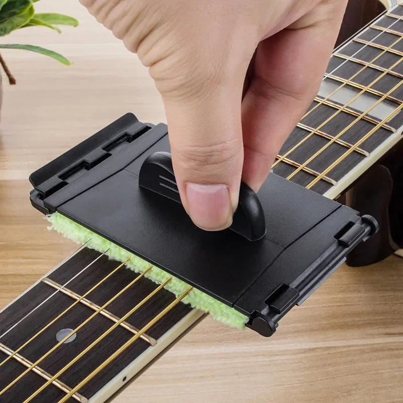 Acoustic Electric Guitar Bass Strings Cleaner Brush Board Scrubber Fingerboard Rub Cleaning Tool Maintenance Care Accessories