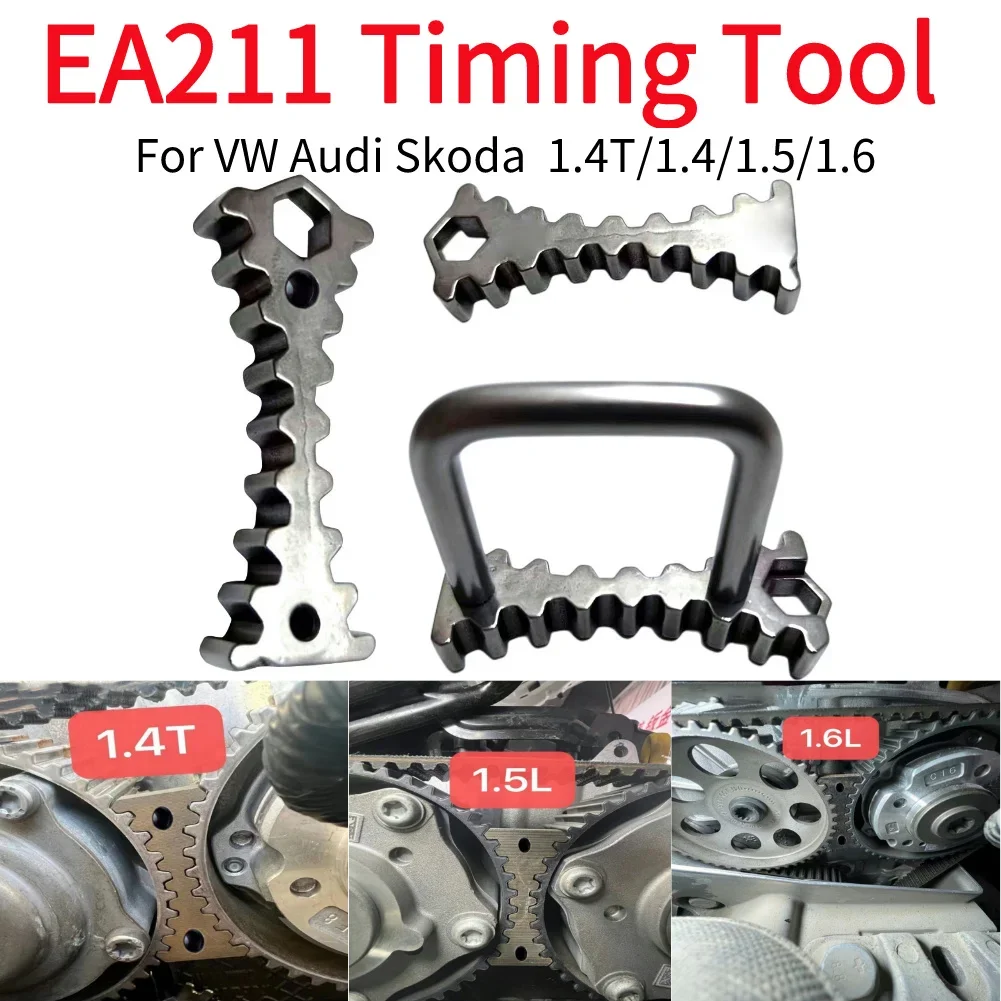 

EA211 автомобильный зубчатый инструмент, ручной набор ГРМ из легированной стали, прочный инструмент для крепления шкива ремня для VW Audi Skoda 1,4 T/1,4/1,5/1,6