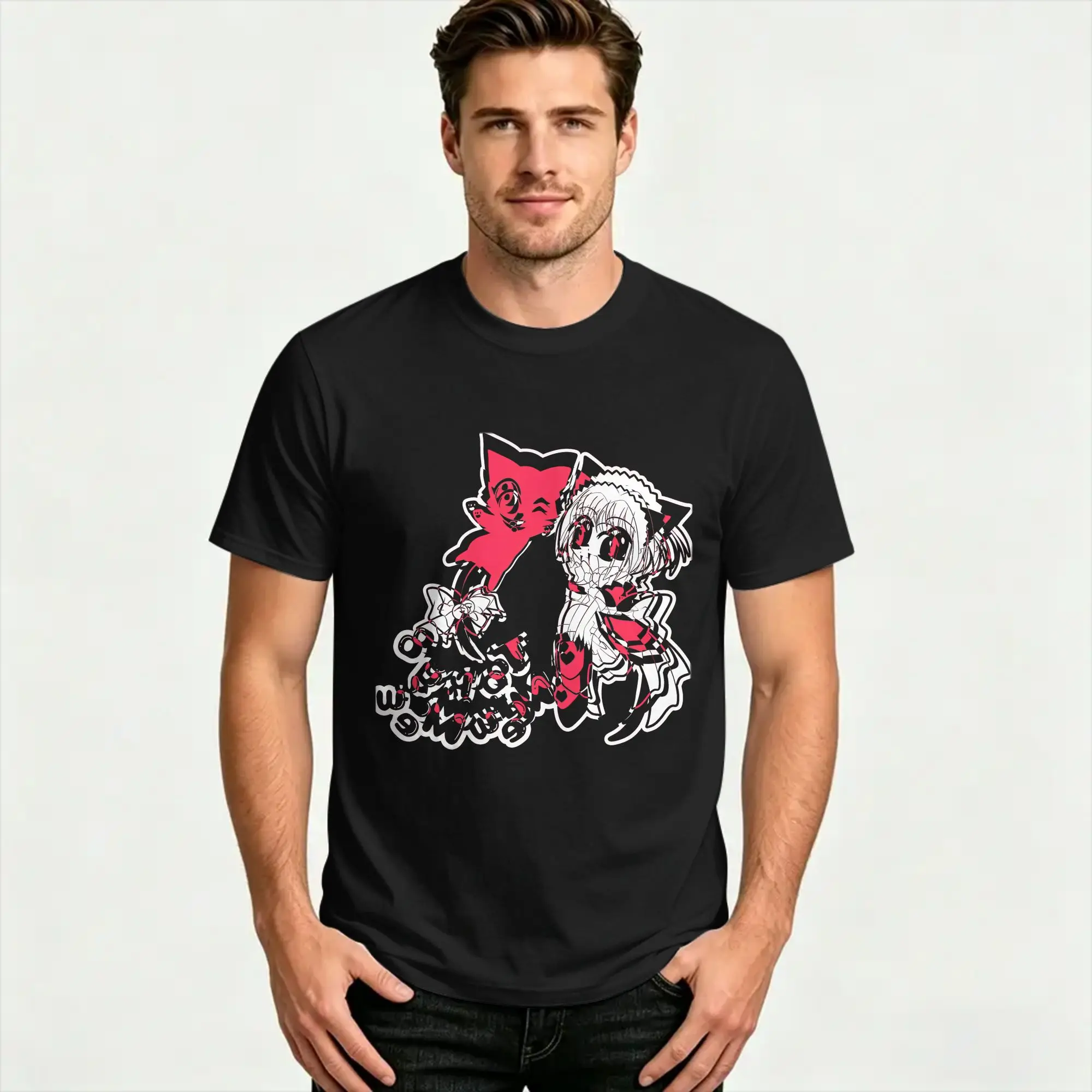 Tokyo Mew Mew Furoku T Shirt  Trending T-Shirts Short Sleeves Y2K Funny Tshirt Summer 100 Cotton 4XL 5XL 6XL Clothing