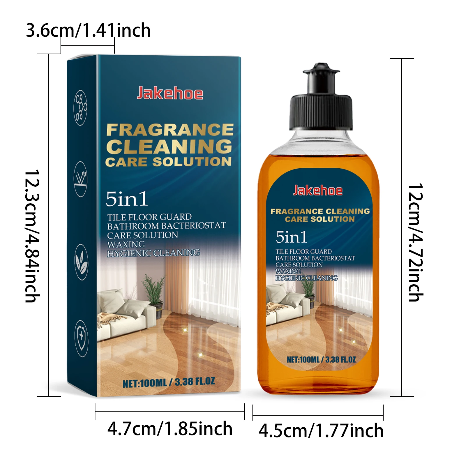 Floor Cleaner Liquid Long-Lasting Fragrance Fragranced Floor Cleaner 100ml Multisurface Aroma Mop Soap for Wood Tile Laminate view 4