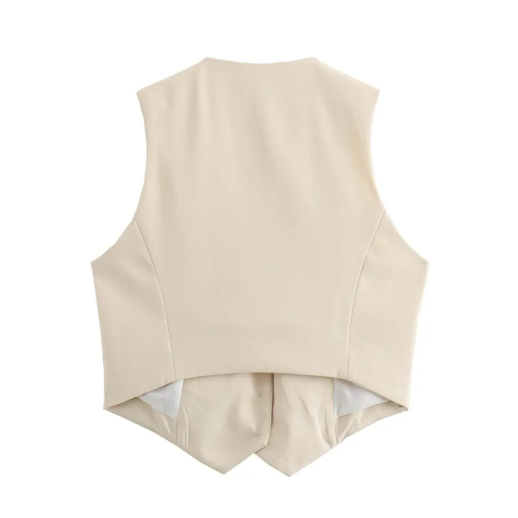 

Women's V-neck Slim Fit Vest European American Fashion Casual Spring Autumn New Style Clothing